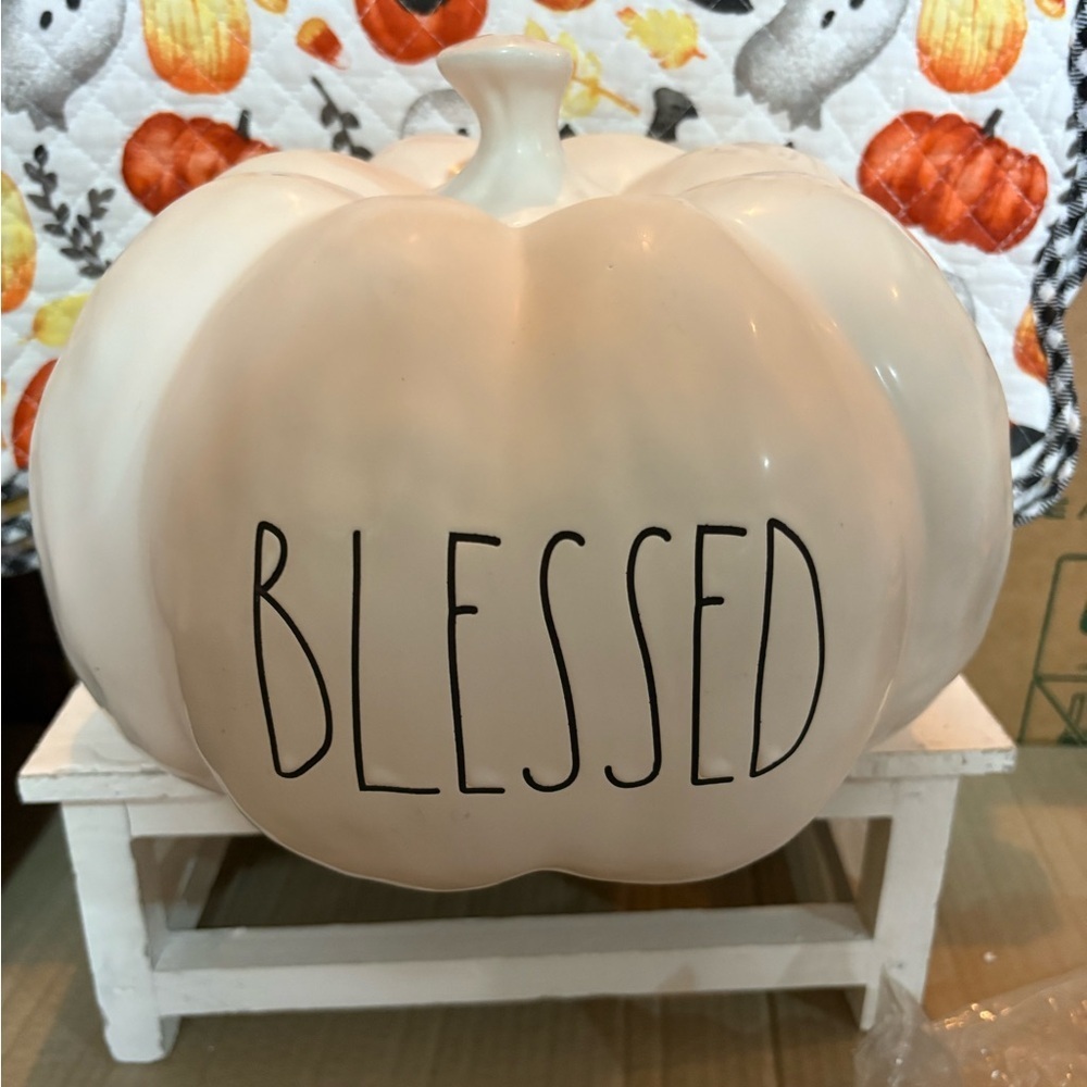 Rae Dunn Artisan Collection BLESSED Pumpkin Ceramic Piece